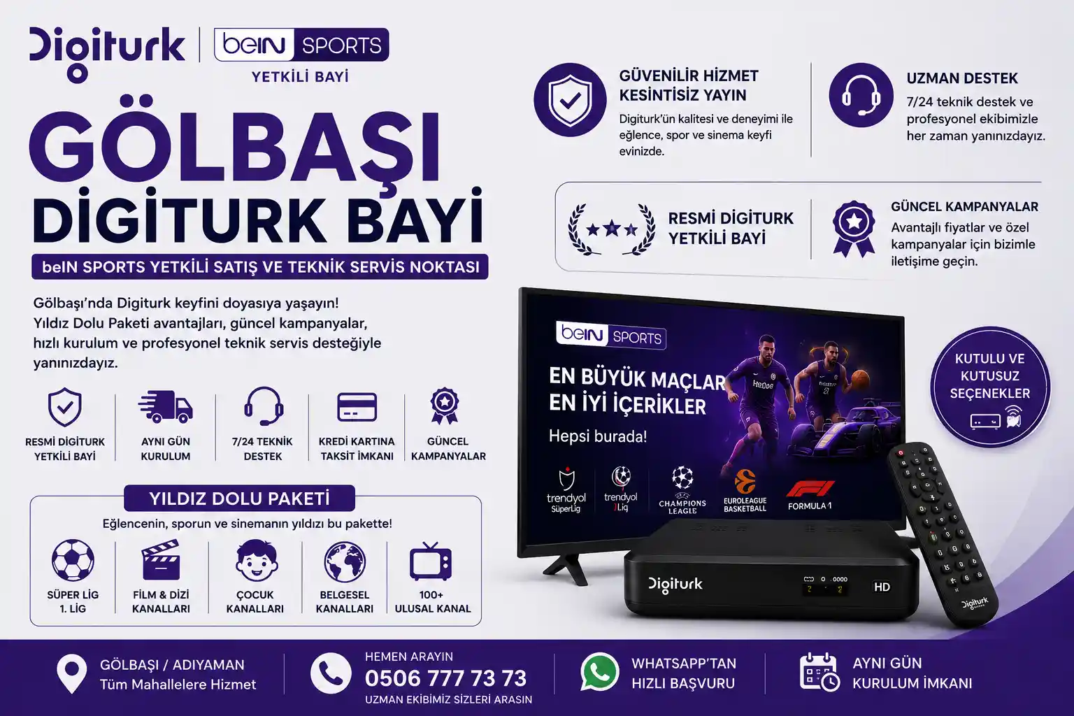 Gölbaşı Digiturk Bayi | beIN Sports Yetkili Satış ve Teknik Servis Merkezi