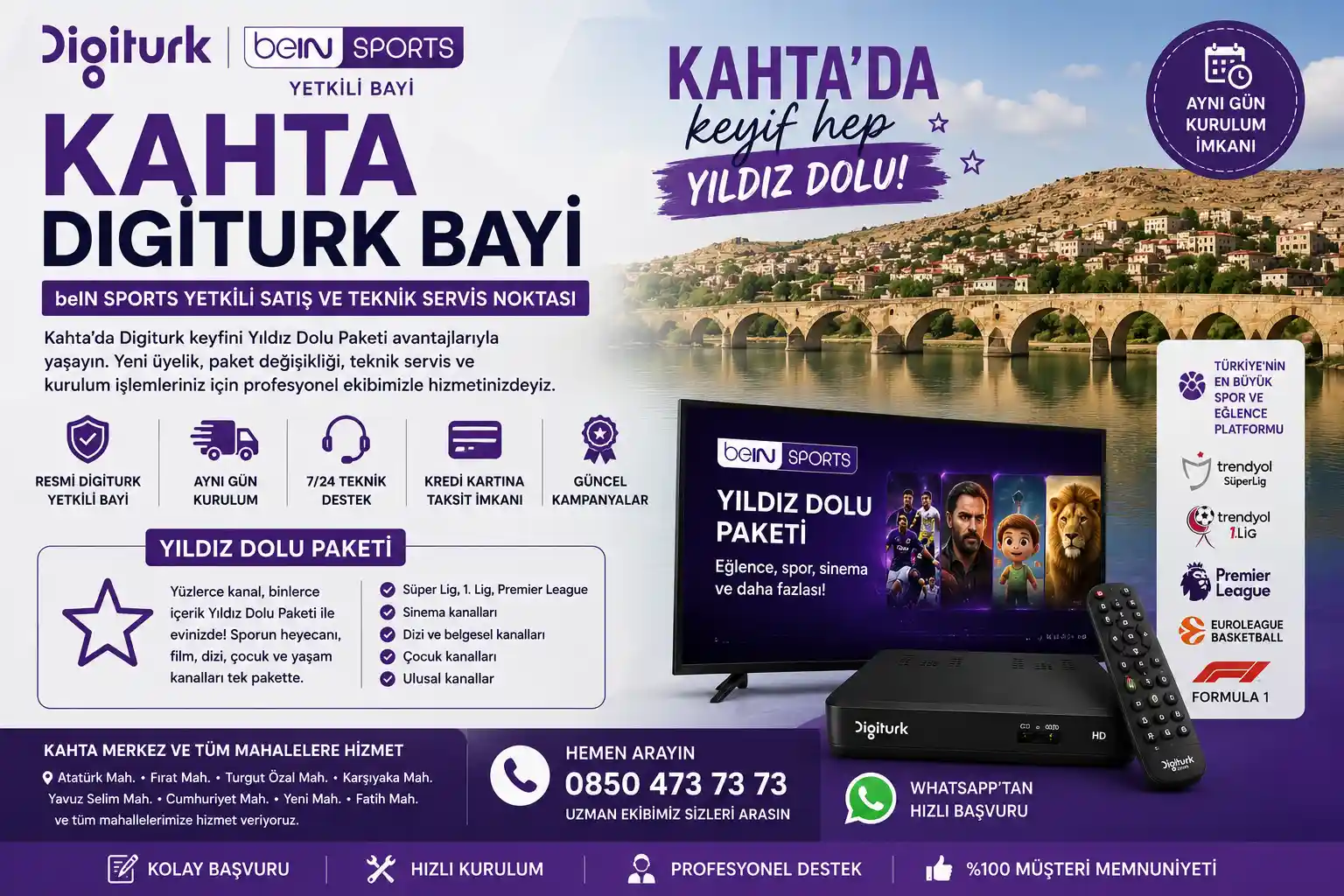 Kahta Digiturk Bayi | beIN Sports Yetkili Satış ve Teknik Servis Noktası